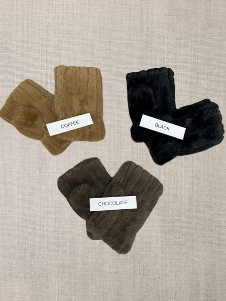 Faux Fur Fingerless Gloves