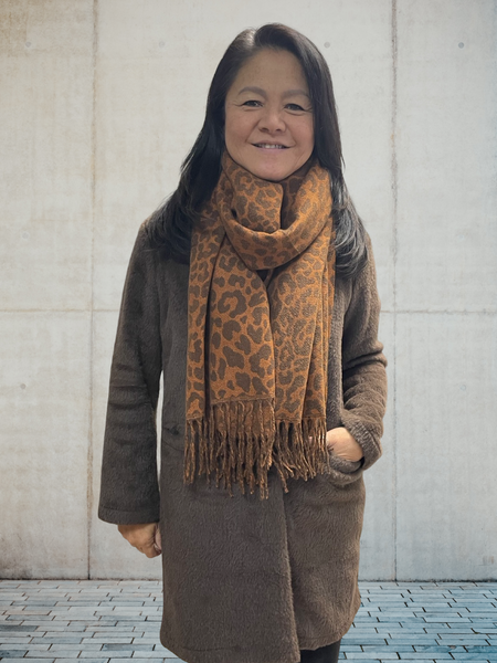 Animal Print Scarf (Coffee)
