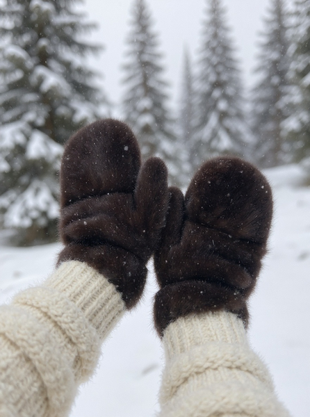Faux Fur Mittens