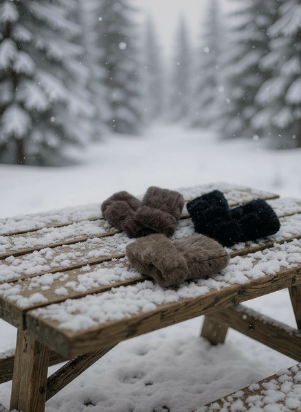 Faux Fur Fingerless Gloves