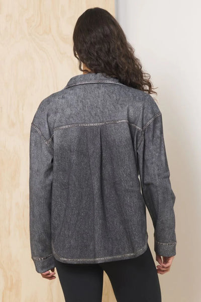 Denim Fleece Shacket